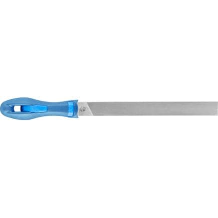 PFERD TOOLS 11271208 - Lime plate à scies cylindriques avec manche, plate à main avec bords ronds, taille 2, universelle pour l’affûtage