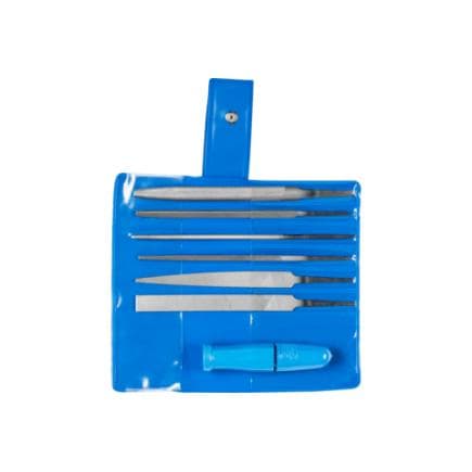 PFERD TOOLS 11702100 - Assortiments de limes à clés avec manche à serrage rapide,100 mm, taille 2 pour travaux de limage en filigrane (7 pcs.)