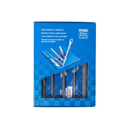PFERD TOOLS 11801531 - Assortiment de limes d’atelier WRU en étui enroulable 200 mm, taille 1 pour enlèvement de matière grossier, dégrossissage...