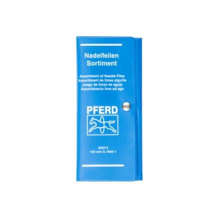 PFERD TOOLS 12703062 - Jeu de limes aiguille de précision en étui enroulable 140 mm, taille suisse 1, moyennes (12 pcs.)