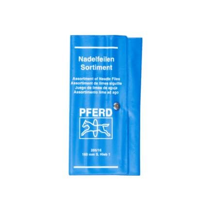 PFERD TOOLS 12704082 - Jeu de limes aiguille de précision en étui enroulable 160 mm, taille suisse 1, moyennes (12 pcs.)