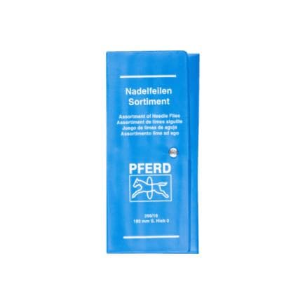 PFERD TOOLS 12705092 - Jeu de limes aiguille de précision en étui enroulable 180 mm, taille suisse 0, grossières (12 pcs.)
