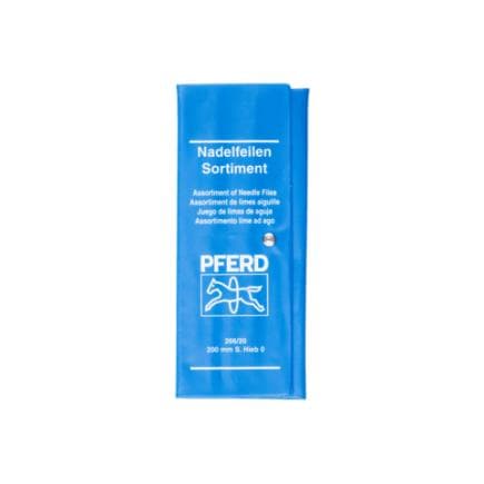 PFERD TOOLS 12706102 - Jeu de limes aiguille de précision en étui enroulable 200 mm, taille suisse 0, grossières (12 pcs.)
