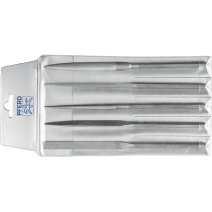 PFERD TOOLS 12732001 - Jeu de limes Handy de précision en étui plastique 215 mm, taille suisse 00, très grossières (5 pcs.)