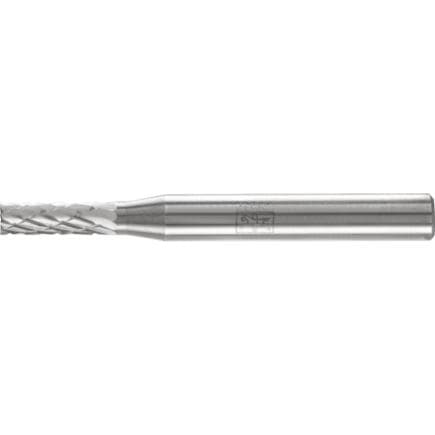 PFERD TOOLS 21200183 - Fraise sur tige en carbure, forme cylindrique ZYAS, denture en bout Z3P, usinage universel, moyenne, denture croisée