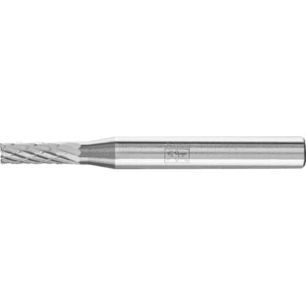 PFERD TOOLS 21200243 - Fraise sur tige en carbure, forme cylindrique ZYAS, denture en bout Z4, usinage universel, moyenne, denture fine