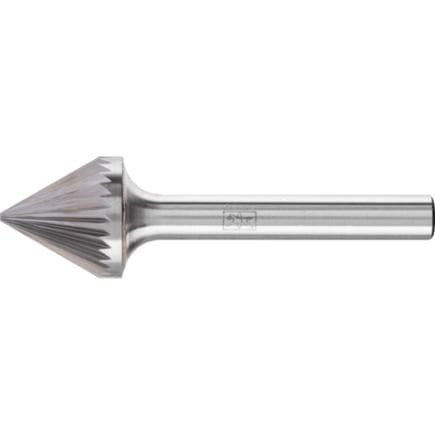 PFERD TOOLS 21115536 - Fraise lime carbure conique pointue KSJ 60°, tige Ø 6 mm Z3, usinage universel, moyenne