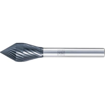 PFERD TOOLS 21460002 - Fraise sur tige en carbure hautes perf. denture 3 KZW, Ø de tige 6 mm, forme spéciale pour travaux de chanfreinage et...