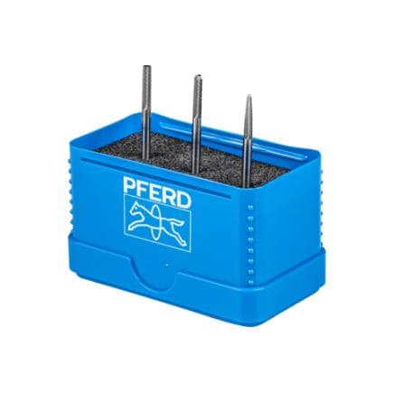 PFERD TOOLS 21901303 - Jeu de petites fraises sur tige en carbure haute performance 1303 MICRO, Ø 3 mm, Ø de tige 3 mm, pour usinage de précision...