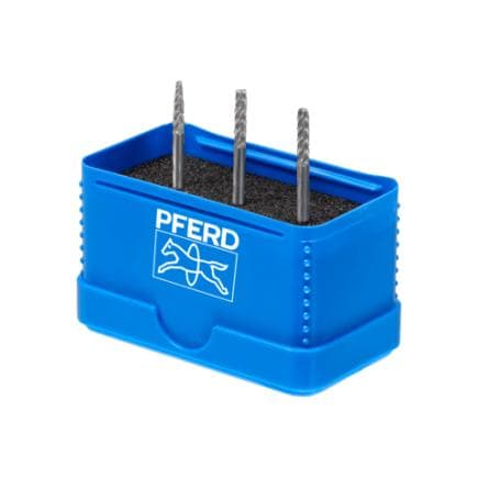 PFERD TOOLS 21901403 - Jeu de fraises sur tige en carbure haute performance 1403 ALLROUND, Ø 6 mm, Ø de tige 3 mm, universel, denture grossière (3...