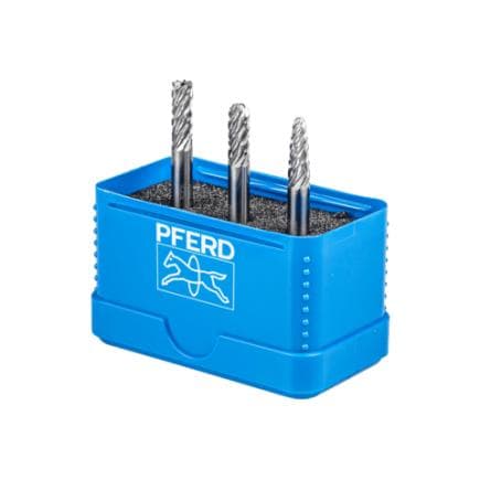 PFERD TOOLS 21901406 - Jeu de fraises sur tige en carbure haute performance 1406 ALLROUND, Ø 6 mm, Ø de tige 6 mm usinage universel, denture...