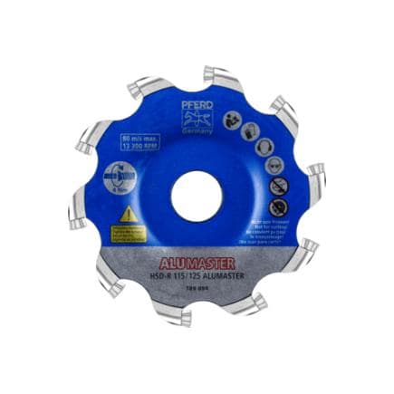 PFERD TOOLS 22000019 - Disque de fraisage hautes performances ALUMASTER R Ø 115 mm pour meuleuse d'angle, usinage de l'aluminium