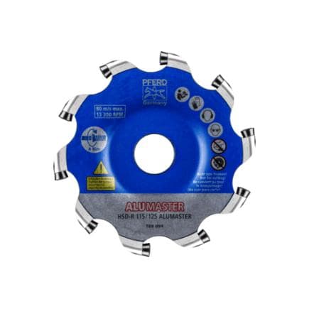 PFERD TOOLS 22000021 - Disque de fraisage hautes performances ALUMASTER R Ø 115 mm pour meuleuse d'angle, usinage de l'aluminium HICOAT
