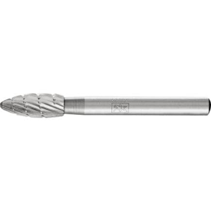 PFERD TOOLS 22407136 - Fraise lime HSS forme de flamme B, tige Ø 6 mm Z 3, usinage universel, moyenne, fine, brise-copeaux