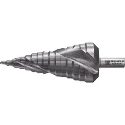 PFERD TOOLS 25201048 - Foret étagé HSS 15 étages Ø 3,5-40 mm, tige 3 surfaces de Ø 10 mm, conçu pour les diamètres courants de presse-étoupes