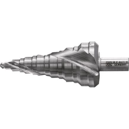 PFERD TOOLS 25201049 - Foret étagé HSS 13 étages Ø 7-40,5 mm, tige 3 surfaces de Ø 12 mm, conçu pour les diamètres courants de presse-étoupes