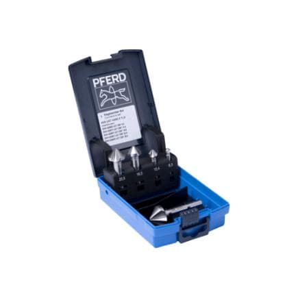 PFERD TOOLS 25202194 - Jeu de fraises coniques HSSE UGT DIN 335 C 90° version Co5 à pas inégal (5 pcs.)