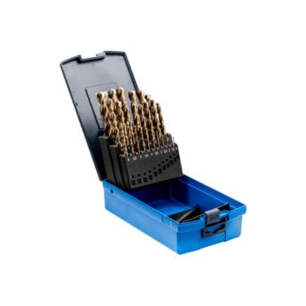PFERD TOOLS 25203704 - Jeu de forets hélicoïdaux INOX HSSE N DIN 338 pour les matériaux résilients et durs (25 pcs.)