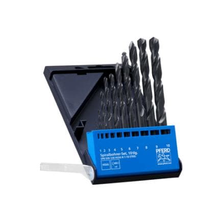 PFERD TOOLS 25298001 - Jeu de forets hélicoïdaux STEEL HSSG N DIN 338 usinage universel (10 pcs.)