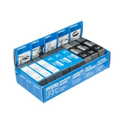 PFERD TOOLS 41090002 - Jeu de blocs de ponçage Poliflex liant PUR SIC pour ponçage fin et finition (9 pcs.)