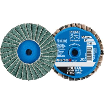 PFERD TOOLS 42719508 - Mini-POLIFAN à grain zircon COMBIDISC CD pour acier trempé (lot multiple)