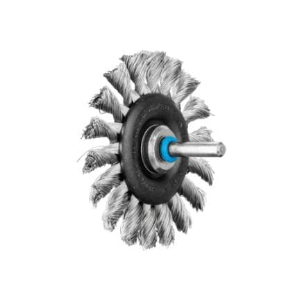 PFERD TOOLS 43198010 - Brosse plate torsadée POS RBG Ø 76x6 mm tige Ø 6 mm fil d’acier inoxydable (lot multiple)