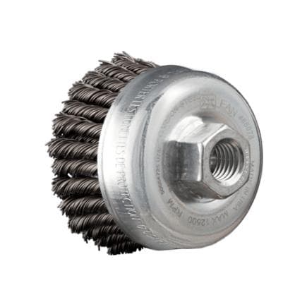 PFERD TOOLS 43305032 - Brosse boisseau 2 rangées torsadée POS TBG HD Ø 65 mm M14 fil d’acier Ø 0,50 mm meuleuses d’angle