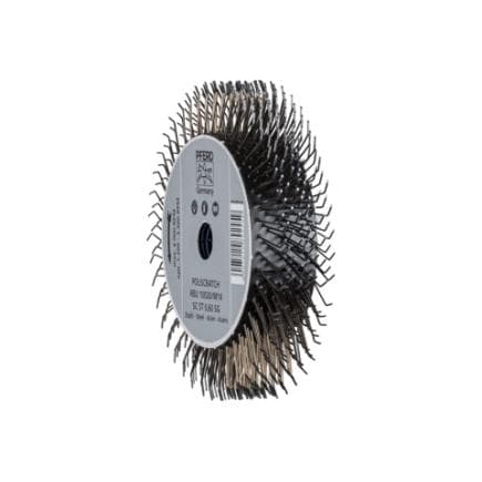 PFERD TOOLS 43502102 - Brosse plate non torsadée POLISCRATCH RBU fil d’acier Ø 0,60 meuleuses d’angle (lot multiple)