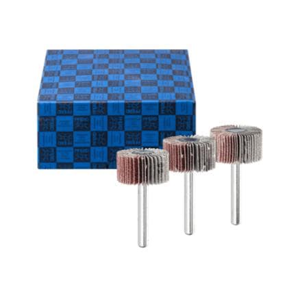 PFERD TOOLS 44498002 - Jeu de roues à lamelles corindon Ø 30x15 mm, tige Ø 6 mm, A60, 80, 120 pour ponçage fin et finition (3 pcs.)