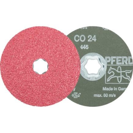 PFERD TOOLS 64192012 - Disque en fibres à grain céramique COMBICLICK pour enlèvement de matière important sur acier (lot multiple)