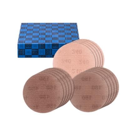 PFERD TOOLS 45098043 - Jeu de toiles de disques abrasifs auto-agrippants fins Ø 150 A150, 180, 240 sans poussières avec meuleuse excentrique (15...