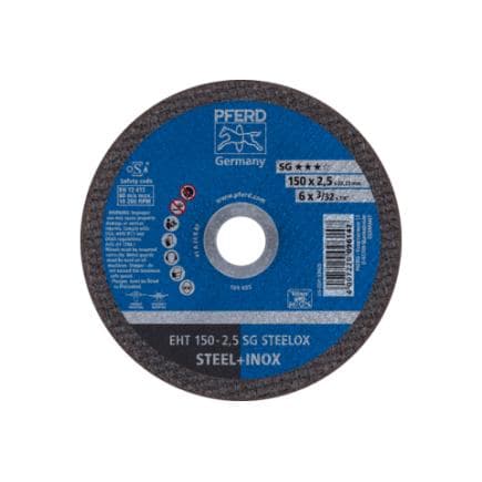 PFERD TOOLS 69198297 - Disque à tronçonner EHT droit gamme performance SG STEELOX pour acier/acier inoxydable (lot multiple)