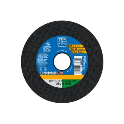 PFERD TOOLS 69198295 - Disque à tronçonner EHT droit gamme uni PSF ALU+STONE pour aluminium/métaux non ferreux/pierre/PVC (lot multiple)