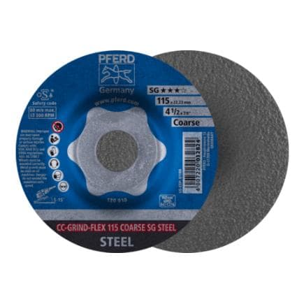 PFERD TOOLS 64188115 - Disque abrasif CC-GRINDFLEX gamme performance COARSE SG STEEL pour acier (lot multiple)