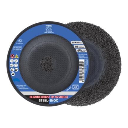 PFERD TOOLS 64195115 - Disque abrasif CC-GRIND ROBUST gamme performance SG STEELOX pour acier/acier inoxydable (lot multiple)