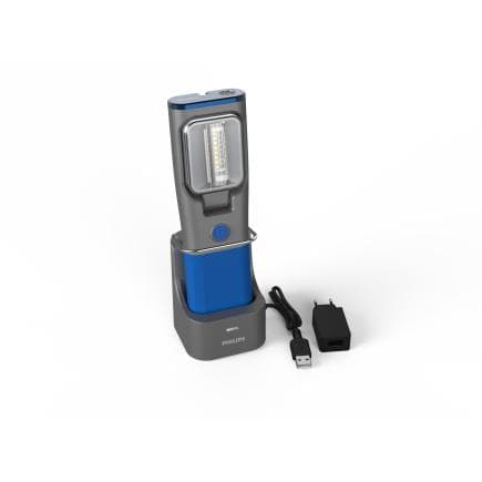 PHILIPS 1039419131 - Lampe torche sans fil Philips à LED professionnelle avec détecteur UV et station de charge