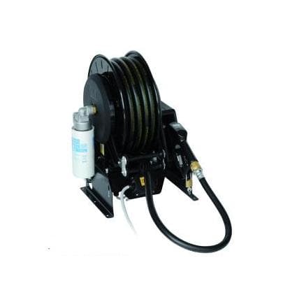 PIUSI F00213000 - Distributeur mobile pour gasoil avec double pompe auto-amorçante 24V, tuyau 14 m et pistolet automatique