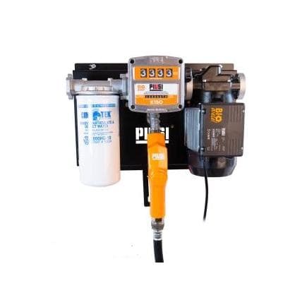 PIUSI F00395B00 - Station de transfert de biodiesel B100 avec pompe E120, compteur K150, filtre, tuyau 6 m et pistolet automatique A120