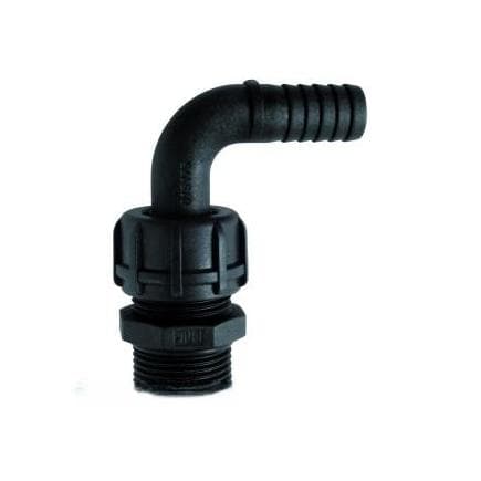PIUSI F15485000 - Raccord coudé 90° Ø19 mm 1" BSP avec écrou et mamelon