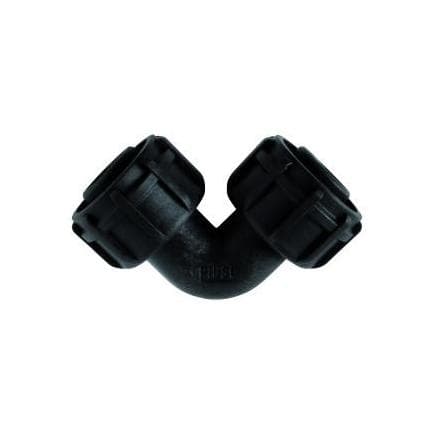 PIUSI F16433000 - Raccord coudé 90° avec double filetage femelle 1" BSP avec anneau