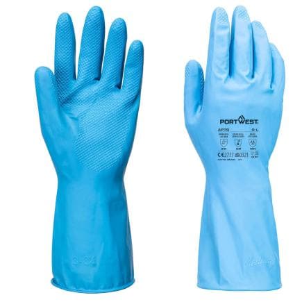 PORTWEST AP76BLUXL - Gants FD Chimique B en nitrile, Bleu (12 pcs.)