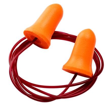 PORTWEST EP09ORR - Bouchons d'oreille Bell Confort en mousse PU avec cordon, Orange (200 paires)