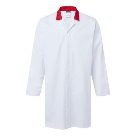 PORTWEST 2210WREL - Industrie alimentaire sans manteau de poche, blanc/rouge