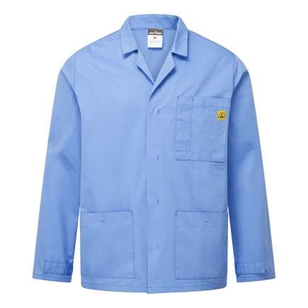 PORTWEST AS18HBRL - Veste de laboratoire ESD, Bleu Hamilton