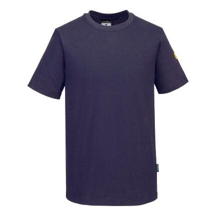 PORTWEST AS20NVRM - T-Shirt antistatique ESD, Marine Blu