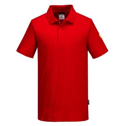 PORTWEST AS21DRRXL - Polo antistatique ESD, Rouge foncé