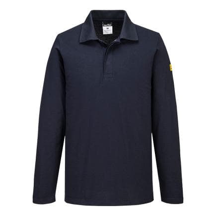 PORTWEST AS23NVRXXS - Polo manches longues ESD, Marine Blu