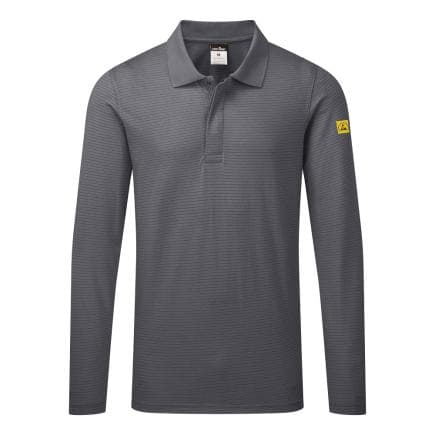 PORTWEST AS23ZORL - Polo manches longues ESD, Gris Zoom