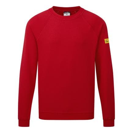 PORTWEST AS24DRRXL - sweat shirt anti statique ESD, Rouge foncé