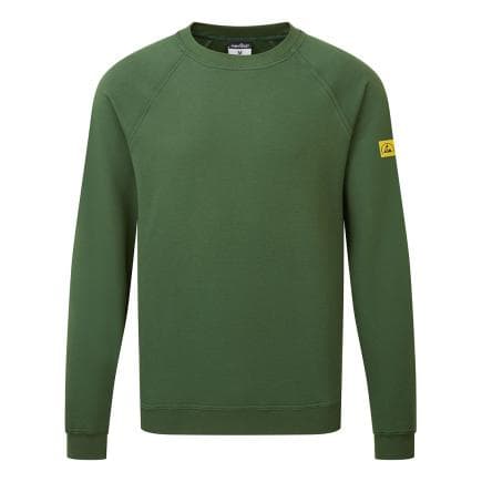 PORTWEST AS24FGRL - sweat shirt anti statique ESD, Vert Forêt